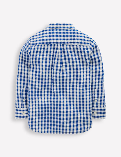 Cotton Shirt-Blue Gingham