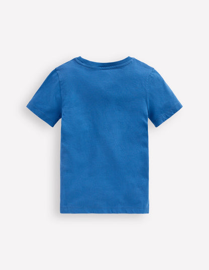 Short Sleeve Fun Appliqué Tee-Bluejay Shark