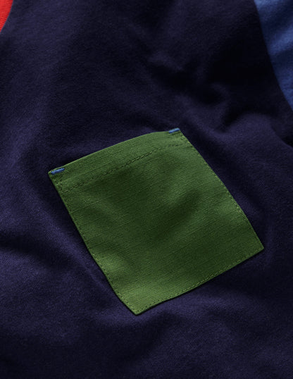 Relaxed Ripstop Pocket T-shirt-Delft/Artichoke/Medieval
